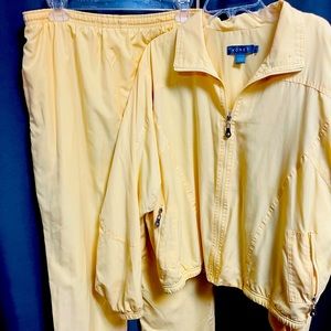Vintage Koret Women’s windsuit. Canary Yellow